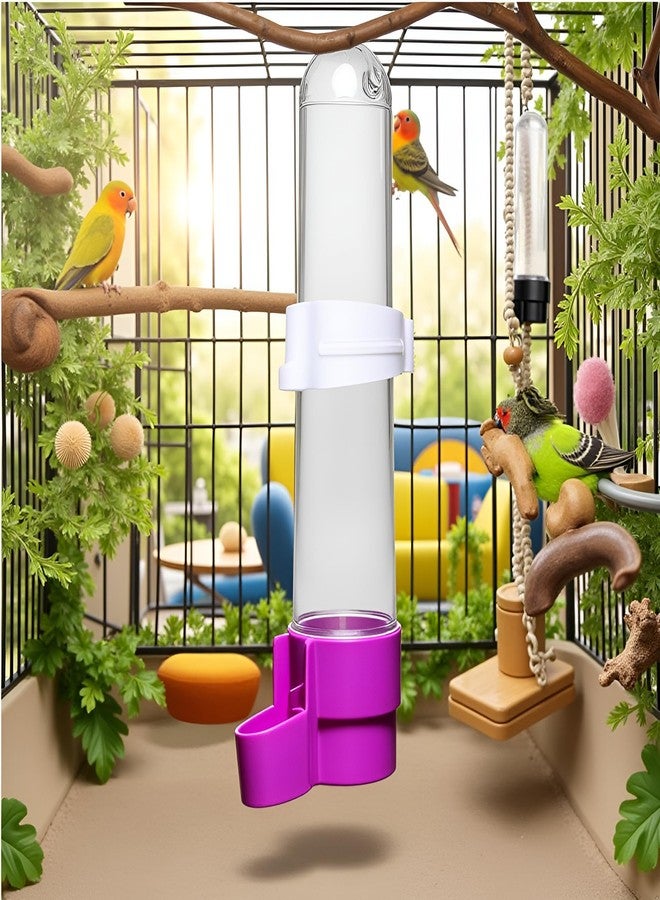Labriciyon 1Pc Parakeet Water Dispenser Hanging Plastic Automatic Feeder for Cage No Spill Food Container for Small Medium Birds Parrot Toys African Grey for Small Parrots Conure Macaw Parrot Toys(Random Color) - Image 2